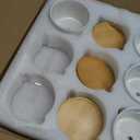 ZOUTOG 12 Pack Ceramic Succulent Pots,3.6 Inch Plant Pots,Succulent Planters with Drainage Hole & Bamboo Tray for Indoor Plants,White Small Flower Planters for Home,Office,Desk