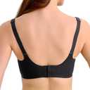 Double Couple Comfort Nursing Bras for Breastfeeding Sleeping Maternity Bra Seamless V Neck Wireless Bra with Extenders (Small, Black)