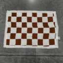 Waterproof Pet Blanket,Dog Bed Covers Small Throw for Puppy Cats Stylish Jacquard Pets Couch Sofa Furniture Protection Washable Reversible Covers (Coffee Check,XS)