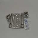 JOYNY 2 Pack Self Closing Door Hinges, 4 Inch Spring Loaded Door Hinges for Garage, Front, Back Door, Left/Right Hand, Adjustable Tension, 5/8'' Radius Corners, UL Listed, Brushed Nickel