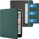 SESENSE Detachable Magnetic Case for 6'' Kindle 2024 and 2022 (11 Generation), Slim PU Shell Cover Case with Auto Wake/Sleep, Blackish Green