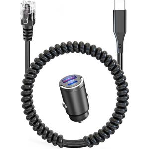 Radar Detector Cable,USB-C to RJ11 Plug Charging Kit,with Automatic Recognition and Matching Voltage Function,for Escort Max360 Unide Beltronics Cob'r'a DualPro 360 Radenso XP etc Radar Detector