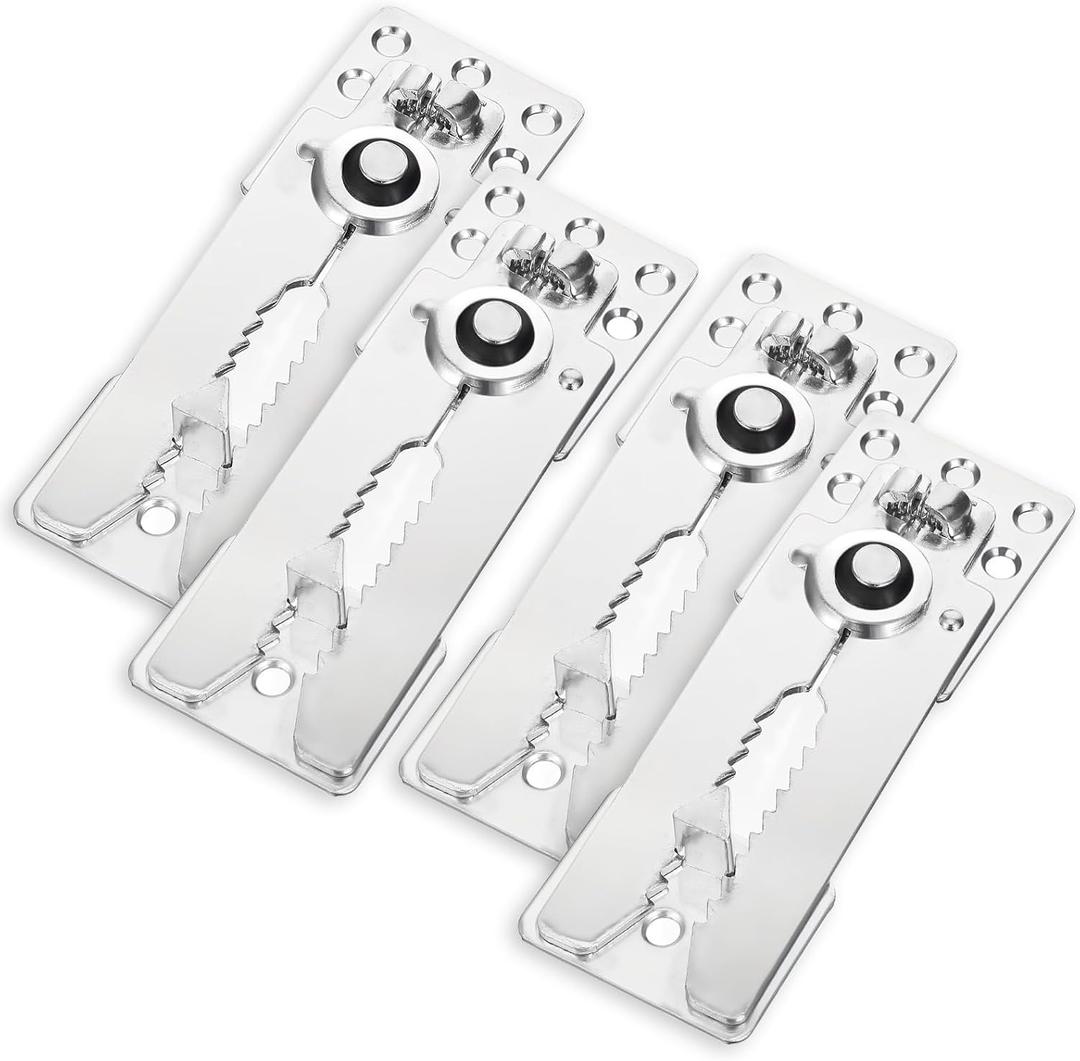 4 Pack Sectional Couch Connectors, Heavy Duty Interlocking Couch Connectors to Make Sectional Stay, Metal Sofa Clamps for Sectionals Furniture Connector with 40Pcs Screws