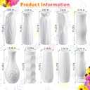 Thyle 20 Pcs Plastic Vase for Flowers White Bud Plastic Vase Ceramic Look Plastic Vases for Centerpieces Unbreakable Flower Vases Centerpieces for Home Office Table Living Room Decor