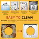 Silver Drip Pans Square,SGP-400,Burner Covers BN24 Replacement|Chrome Square Gas Range Pans Made of Porcelain-4packs by MIFLUS