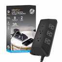 GE UltraPro Adapt 8-Outlet Surge Protector with USB Ports, 2 USB-A Ports, 2.4A, 3ft Braided Cord Power Strip Surge Protector, 1780 Joules, Black, 73776