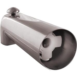 SENTO Slip On Nickel Universal Bathroom Tub Spout with Diverter, Durable Heavy Duty Metal Bathtub Faucet with Shower Diverter - 7 Inches 1/2" Copper Pipe, Satin Nickel