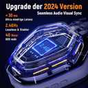 Ozeino 2.4GHz Wireless Gaming Headset for PC, Ps5, Ps4 - Lossless Audio USB & Type-C Ultra Stable Gaming Headphones with Flip Microphone, 40-Hr Battery Gamer Headset for Switch, Laptop, Mobile, Mac (Black and White)