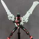 2 x T13 (Assembly Completed) 3D Printed Action Figure,Dummy 13 Robot Action Figure, T13 Collectible Action Figure Articulated, for Collectors Desktop Decorations, action doll (Black Red)