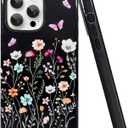 Bonoma Case for iPhone 16 Pro, Gorgeous Wildflowers Phone Case for Girls Women Compatible with Magsafe, Hybrid Scratch Resistant Shockproof Protection Cover for iPhone 16 Pro