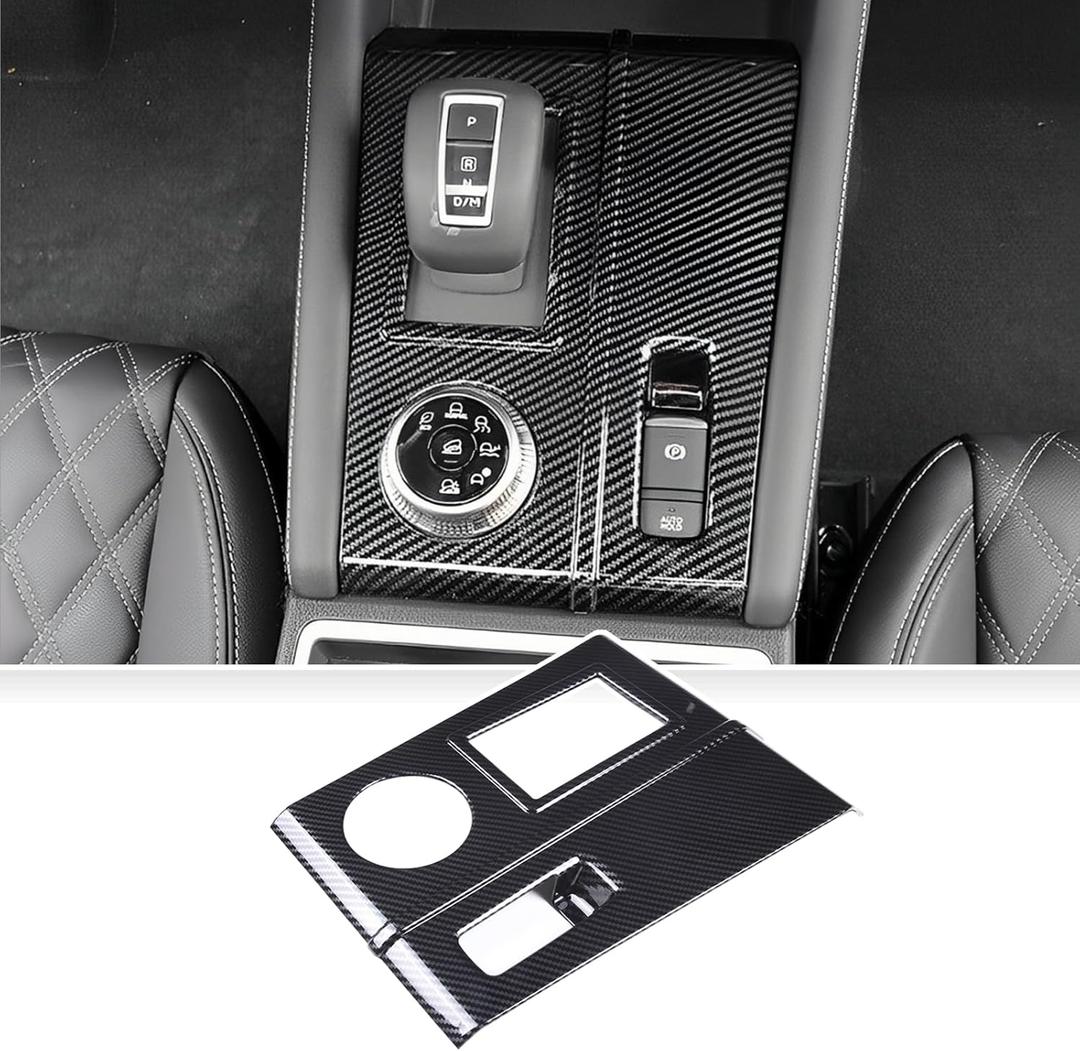 Gear Shift Panel Trim Cover for Mitsubishi Outlander 2022-2024 Accessories Center Console Panel Wrap Sticker Central Control Gear Shifter Console Anti-Scratch Panel Protector Frame ABS (Carbon Fiber)