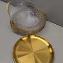 12 Pcs Pizza Stand Set: 4 Metal Stands, 4 Pizza Pans, 4 Spatulas for Weddings, Party(Gold,Round)