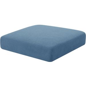 Hokway Stretch Couch Cushion Slipcovers Reversible Cushion Protector Slipcovers Sofa Cushion Protector Covers(Denim Blue, Small)