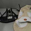 HKAI Baby Bouncer, Portable Baby Bouncer Seat for Babies 0-18 Months, 100% Cotton Fabrics, 3 Modes of use with Rocker and Stationary Options, Infant Rocker Chair with Hanging Toys-Organic Oat
