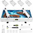 BEAMNOVA Reusable Epoxy Resin Mold Kit, 24 * 12 * 3 Inches, with 2 Dividers for Multiple Sizes, River Table, Wood Board Craft, Art Making Crafting Frame