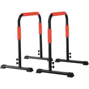 Generic Dip for Calisthenics and Strength Training (Black Red)