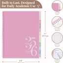 2 x Rileys Academic Planner 2025-2026, Daily, Weekly & Monthly Planner, July 2025 - June 2026, Student Notes Pages, Twin-Wire Binding, Weekly Agenda for School & Work (8.5 x 11-Inches, Pink, Classic)