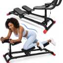 Spine Twist Stretcher, Crawling Workout Machine - Full Body Low-Impact Cardio Machine with Adjustable Hand Grips for Home & Gym, Abdominal, Waist and Core Training, Up to 330lb Capacity