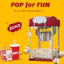 Popcorn Popper Machine-4 OZ Vintage Professional Popcorn Maker Theater Style with Nonstick Kettle Warming Light and Serving Scoop. (Red)