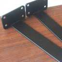 4 Pack - 11 inch Black Hidden L Shelf Bracket (1/5 Inch Thicked) Iron Floating Shelf Brackets Rustic Industrial Metal Brackets for Shelf Support