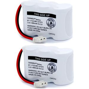 BT-17333 BT-27333 Handset Telephone Rechargeable Battery 2/3AA 3.6V NI-CD Cordless Phone Battery Compatible with BT17333 BT27333 BT-17233 BT17233 BT-163345 CS5121(Pack of 2)