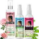 Braid Spray Rose Mint for Dreads, Dreadlocks, Locks - No-Water Braid Shampoo for Locs, Twists, Weaves - Rinse-Free Dreadlock Shampoo for Build-Up - Braid Oil for Soothes Moisturizes Dry & Itchy Scalp