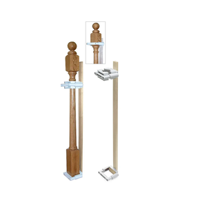 Safety Innovations No Hole Stairway Baby Gate Mounting Kit - Fits Posts from 2 3/4 inches to 3 1/2 inches Wide with Square or Round Tops - No Adhesives On Or Screws in Your Posts, (1-Pack)