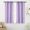 YGO Lilac Blackout Curtain Panels for Bedroom 54 Inch Length 2 Panels Set Solid Thermal Insulated Room Darkening Curtains with Grommet 34 W x 54 L Inch Light Purple