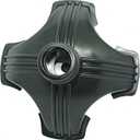 RMS Cane Tip - Self Standing Quad Base Replacement for Most Walking Canes, Walking Sticks, Folding Canes or Offset Quad Pod or Tripod Canes - 4 Prong Rubber Cane Foot Pad (Black)