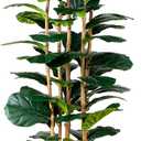 Nearly Natural 7ft. Artificial Fiddle Leaf Tree in Decorative White Planter