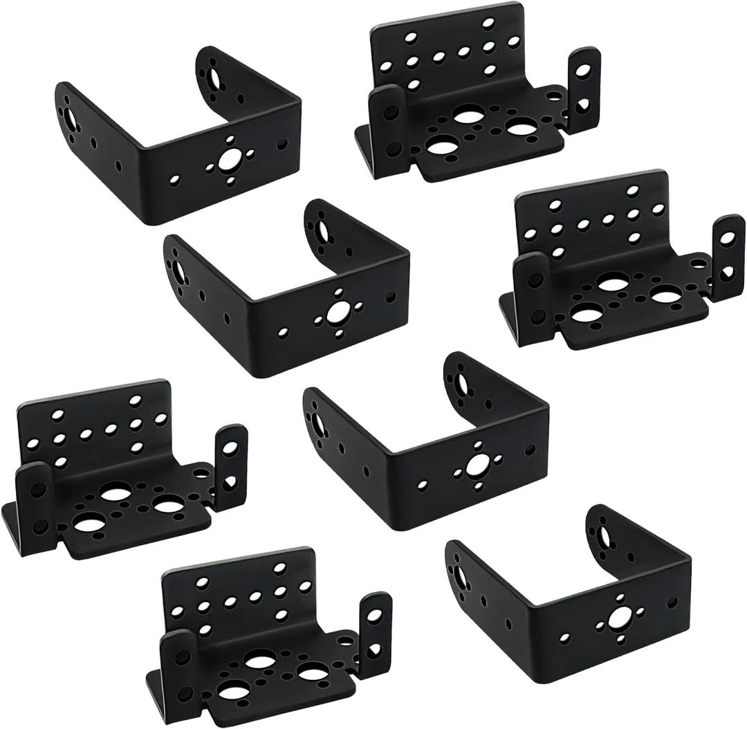 4 Sets 8Pack Pan Tilt Servo Mount Bracket for MG995 MG996R S3003 U-Shaped L-Shaped Steering Gear Bracket