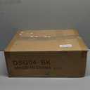 23 Inch to 50 Inch Floor Small Corner TV Stand with Storage Shelves for Living Room Bedroom, Universal Floor Television Stands with Mount, Farmhouse Black TV Table Desk Shelf for Small Spaces (Medium)