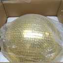 16 Inch Mirror Disco Ball lamp, Gold 16" Disco Ball Decor Hanging Disco Ball for Party Wedding Holiday Home Decoration, Replacement Mirror x 20pcs, Gold, 16inch
