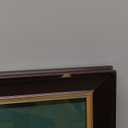 GMFrames 11x14 Wood Diploma Frame with Green Mat or Display 14x17 Certificates without Mat,UV Protection Acrylic,Deep Brown Finish with Gold Trim