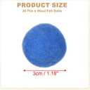 uxcell 20 Pcs Wool Felt Balls Beads, 1.2 Inch Felt Pom Poms for Crafts, Handmade Pompoms Bulk Small Bead for Nursery Handicrafts and DIY Art Decoration, Blue