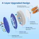 JUDRDO Disposable Toilet Brush,Toilet Bowl Cleaner,Wall Mounted Toilet Bowl Brush with 36 Refills for Deep Toilet Cleaning,Toilet Brush and Holder Set for Hygienic Bathroom Maintenance