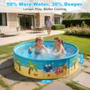 Foldable Swimming Pool for Kids 47.2"x17.7" Hard Plastic Portable Dog Pool Anti-Slip Collapsible Pets Bathtub Kiddie Pool Indoor Outdoor Backyard (JellieMons 48'')