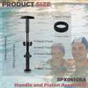 SPX0410BA Handle and Piston Assembly for Pool Filter Backwash Slide Valve, 2 Inch Replacement Pool Filter Parts Compatible with Hayward SP0410X Series and SP0740DE