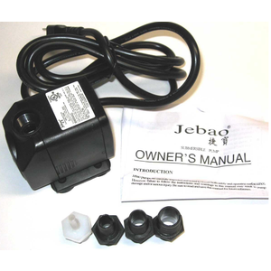 Jebao 264GPH 120V Submersible Pond or Fountain Pump, PP-399/AP-399 | with bonus w/QL02 Finger Tube Lights