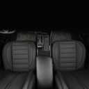 2 Pack Leather Front Car Seat Covers,Bottom Seat Covers for Cars,Driver Car Seat Cover,Luxury Seat Protectors,Waterproof,Full Wrap,for Most Vehicles,Sedan,Truck,SUV(Black)