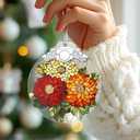 Christmas Ornaments: Stained Glass-Style November Birth Flower Ornament  Christmas Tree Decorations, Holiday Party Gifts, Mother's Day & Birthday Gifts for Women, Mom & Grandma | Birth Flower Gift (June)