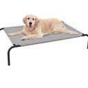PHYEX Elevated Dog Bed for Large Dogs, Raised Dog Bed with Breathable Mesh, Non Slip, Easy to Clean, 50.5 Inches, Grey