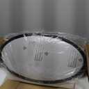 DLLT 32In Oval LED Ceiling Light Fixture, 65W Dimmable LED Flush Mount Ceiling Light with Remote, 3000K/4000K/5000K Adjustable, Brush Nickel Finish for Bedroom/Living Room/Dining Room (Silver)