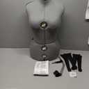SINGER Female Adjustable Gray Dress Form Fits Sizes 10-18 Pinnable Mannequin Body Torso with 360 Degree Hem Guide, Foam-Backed Fabric Exterior, 12 Dials, Tri-Pod Stand