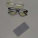 2 Pack Blue Light Glasses For Woman/Men Blue Retro Round Light Blocking Glasses (L31blacktou)