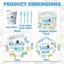 144 Pcs Fathers Day Plates and Napkins Set,Disposable Donuts Cookout Tableware includes Paper Plates,Cocktail Napkins and Cups - Happy Dad Party Theme Decorations Supplies Serve 24Guests
