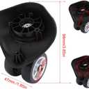 Alomejor 2pz Suitcase Wheel Luggage Wheel Replacement Per Valigia Trolley Right and Left