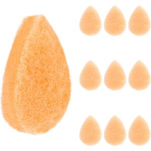 IMPRESA Face Scrubber Exfoliator Sponges - Regular Puff - Natural Medical-Grade Foam - 10 Pack Reusable Exfoliating Pads - Deep Cleanse & Dead Skin Removal - Normal to Oily Skin