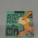 ARTISTRO 12 Acrylic Paint Markers, Acrylic Paint Pens, Fabric Markers for Textile, Rock, Glass, Wood, Paper, Ceramic, Canvas DIY Art Supplies Kit for Kids and Adults (Extra Fine Tip, 12)
