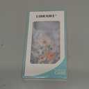 LUHOURI for iPhone 17 Pro Case,Wireless Charging Compatible,Dual-Layer - Soft Silicone Inner + Hard Outer Shell,Cute Wildflower Design,Protective Phone Cover for Women - Marble Pressed Flowers